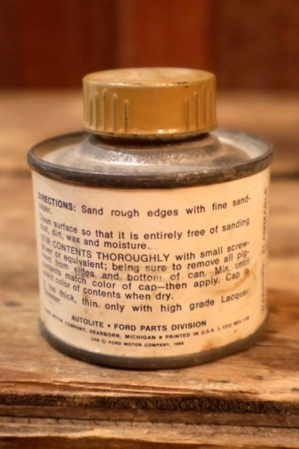 画像3: dp-260204-42 Ford 1960's AE60 COLOR PATCH ENAMEL 3 FL.OZ. CAN "YELLOW MET."