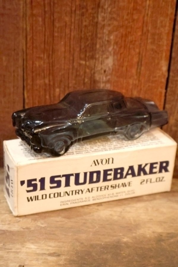 画像1: dp-260303-02 AVON / 1970's '51 STUDEBAKER WILD COUNTRY AFTER SHAVE GLASS BOTTLE