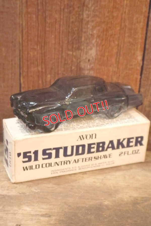 画像1: dp-260303-02 AVON / 1970's '51 STUDEBAKER WILD COUNTRY AFTER SHAVE GLASS BOTTLE