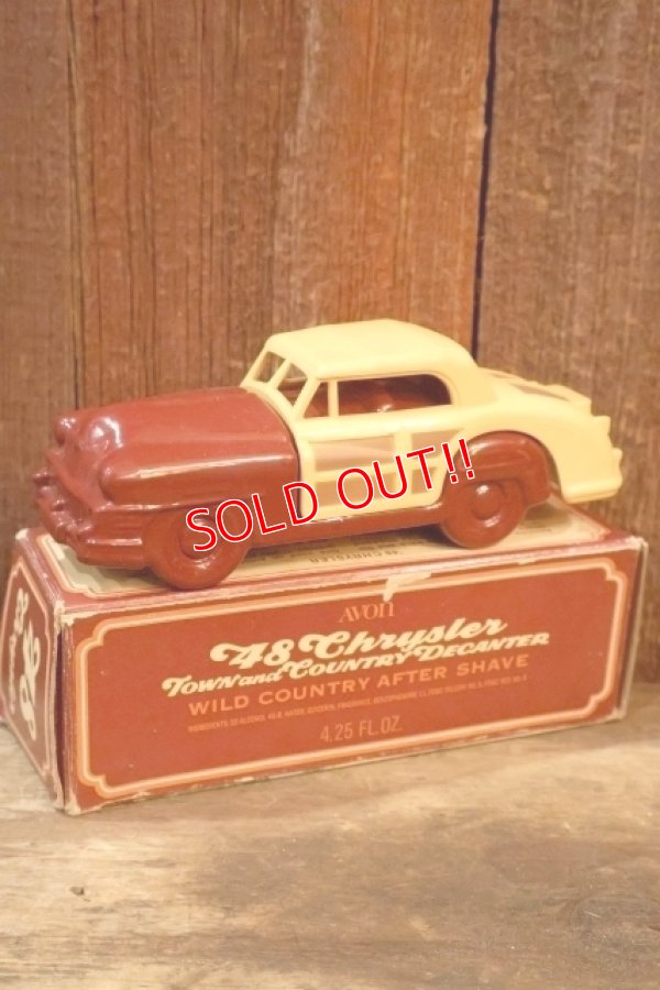 画像1: dp-260303-02 AVON / 1970's '48 Chrysler WILD COUNTRY AFTER SHAVE GLASS BOTTLE