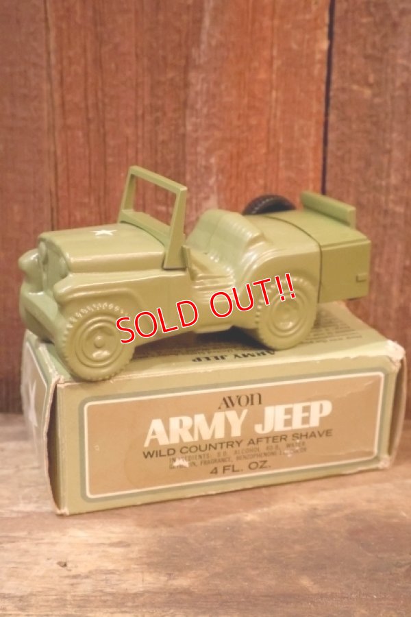 画像1: dp-260303-02 AVON / 1970's ARMY JEEP WILD COUNTRY AFTER SHAVE GLASS BOTTLE