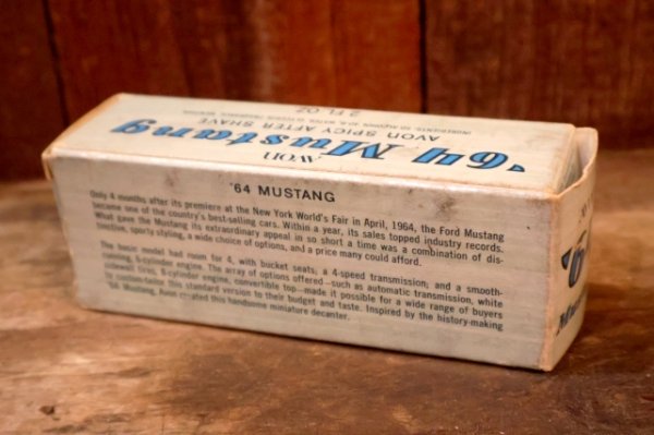 画像12: dp-260303-02 AVON / 1970's '64 Mustang  SPICY AFTER SHAVE GLASS BOTTLE