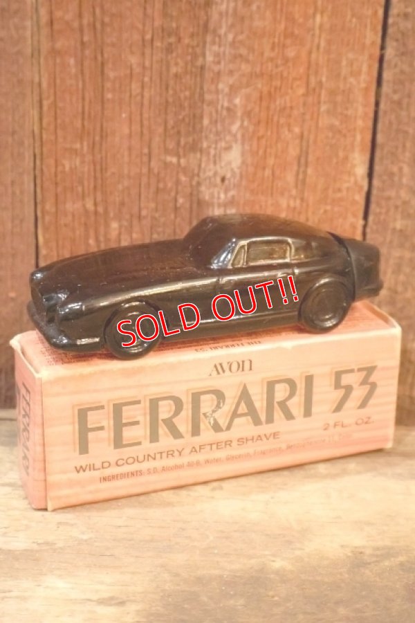 画像1: dp-260303-02 AVON / 1970's FERRARI '53  WILD COUNTRY AFTER SHAVE GLASS BOTTLE