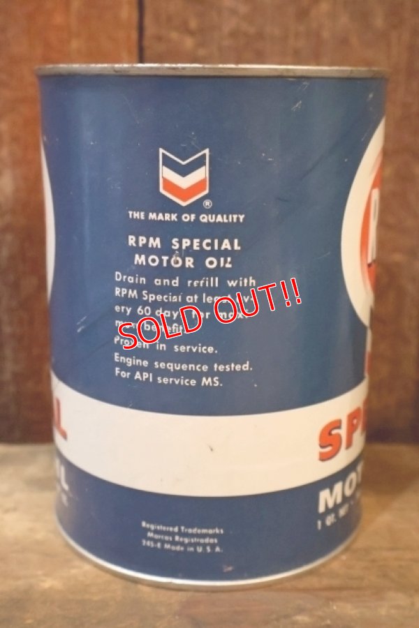画像4: dp-260204-104 RPM SPECIAL MOTOR OIL 1950's ONE U.S. QUART CAN