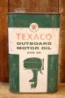 画像1: dp-260204-99 TEXACO 1960's OUTBOARD MOTOR OIL ONE U.S. QUART CAN (1)