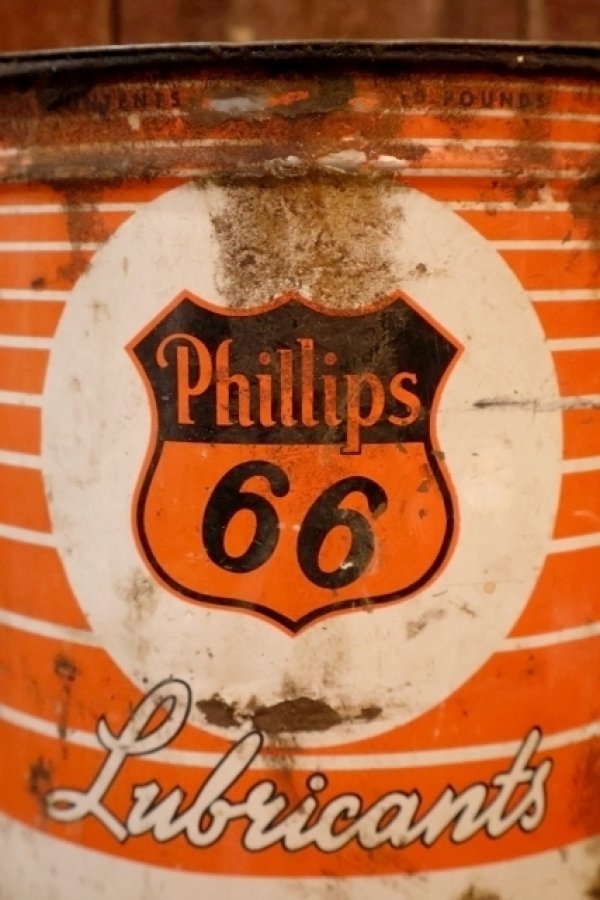 画像2: dp-260204-64 Phillips 66 1950's-1960's 10 POUNDS Lubricants Can