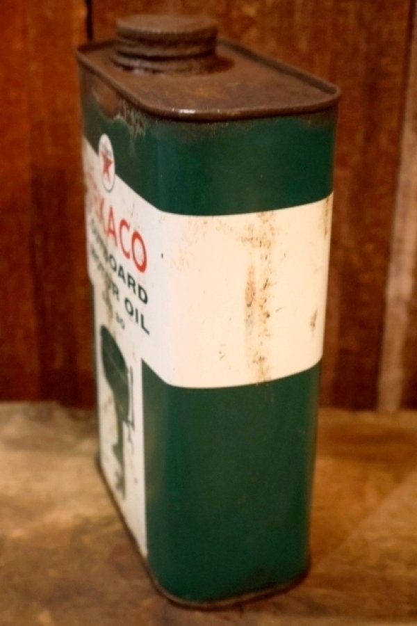 画像6: dp-251201-10 TEXACO 1950's OUTBOARD MOTOR OIL ONE U.S. QUART CAN