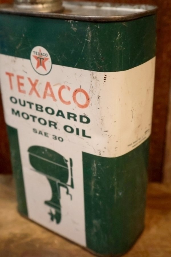 画像3: dp-260204-99 TEXACO 1960's OUTBOARD MOTOR OIL ONE U.S. QUART CAN