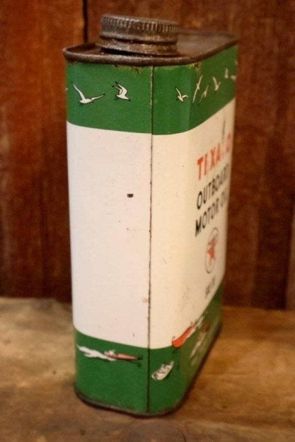 画像5: dp-251201-10 TEXACO 1950's OUTBOARD MOTOR OIL ONE U.S. QUART CAN