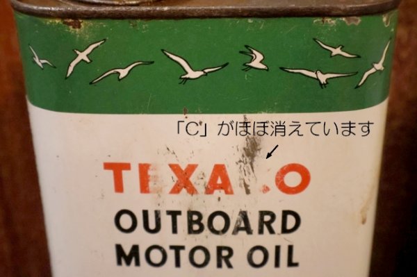 画像2: dp-251201-10 TEXACO 1950's OUTBOARD MOTOR OIL ONE U.S. QUART CAN
