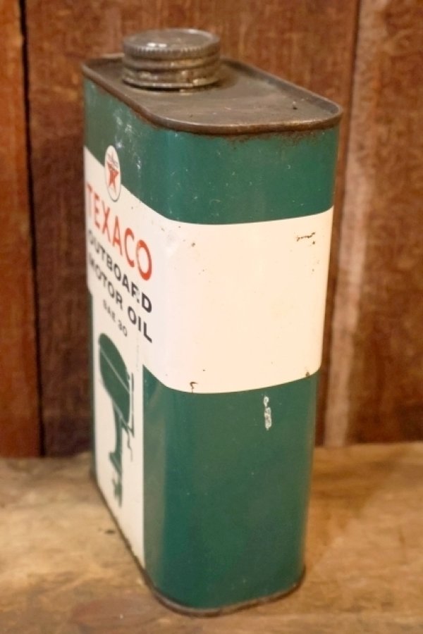 画像4: dp-251201-10 TEXACO 1950's OUTBOARD MOTOR OIL ONE U.S. QUART CAN