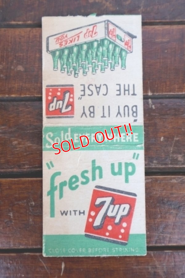 画像1: dp-260204-120 7 Up "fresh up" 1950's Matchbook