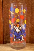 gs-260204-02 BUD LIGHT 1987 SPUDS MACKENZIE GLASS TUMBLER