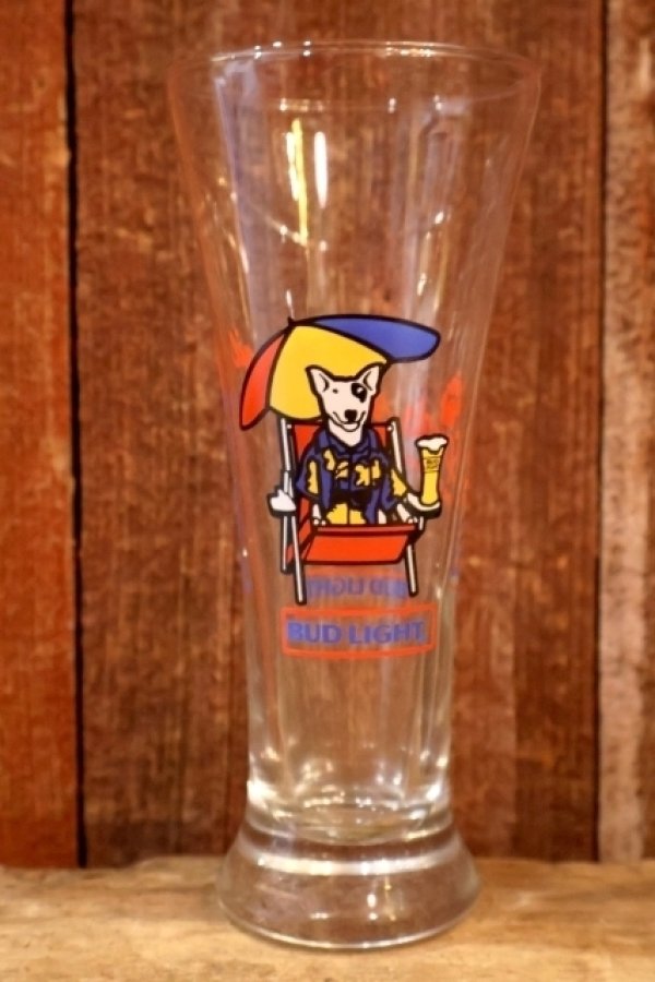 画像1: gs-260204-03 BUD LIGHT 1987 SPUDS MACKENZIE BEER GLASS