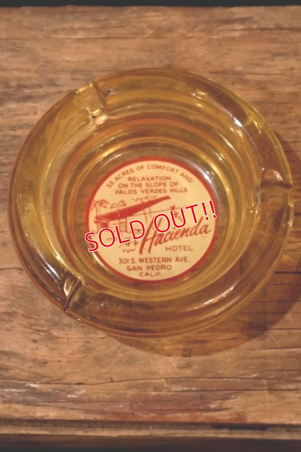 画像2: dp-260204-60 Hacienda HOTEL VINTAGE GLASS ASHTRAY