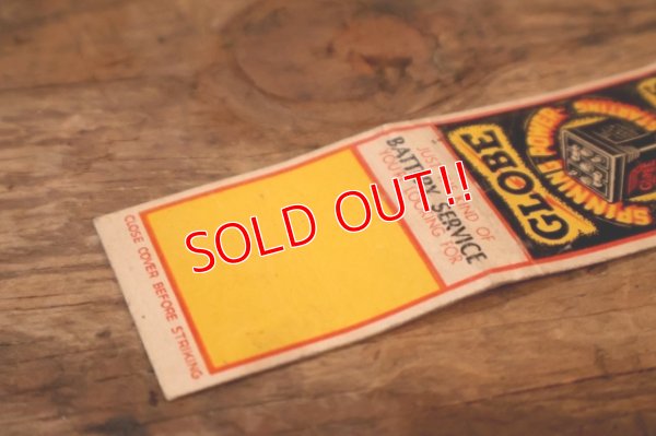 画像3: dp-260204-120 GLOBE BATTERIES 1940's-1950's Matchbook