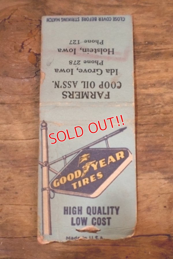 画像1: dp-260204-120 GOODYEAR TIRES 1940's-1950's Matchbook