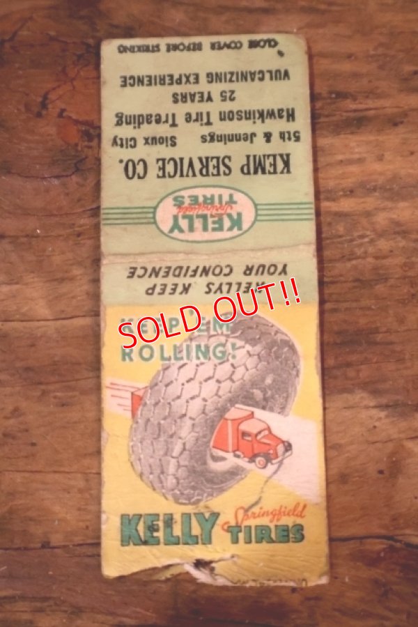 画像1: dp-260204-120 KELLY TIRES 1940's-1950's Matchbook