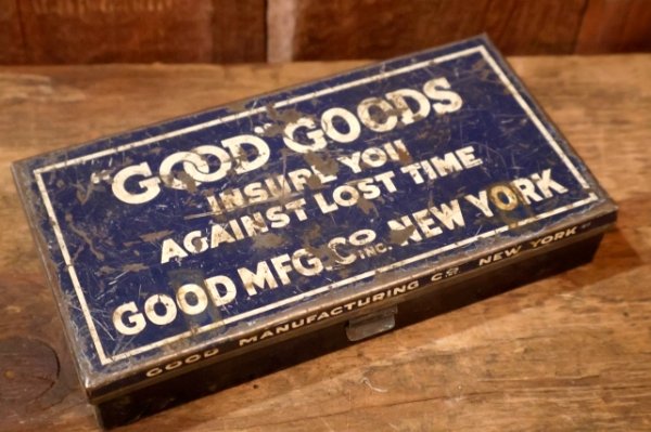 画像1: dp-260322-06 GOOD MFG. Co, INC / 〜1950's "GOOD" GOODS RUBBER RINGS TIN BOX