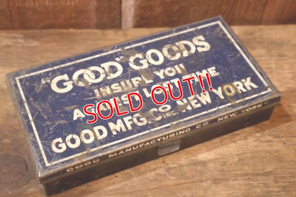 画像1: dp-260322-06 GOOD MFG. Co, INC / 〜1950's "GOOD" GOODS RUBBER RINGS TIN BOX