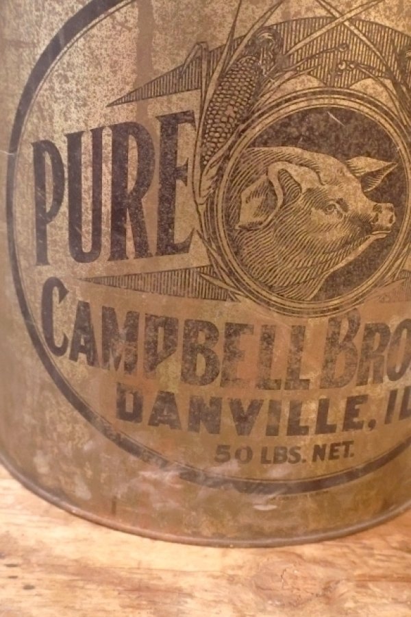 画像2: dp-260322-04 CAMPBELL BROS. CO. 1920's-1930's PURE LARD CAN