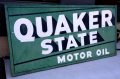 dp-260204-02  【※店頭ピックのみ】QUAKER STATE MOTOR OIL 1940's METAL SIGN