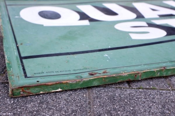 画像23: dp-260204-02  【※店頭ピックのみ】QUAKER STATE MOTOR OIL 1940's METAL SIGN