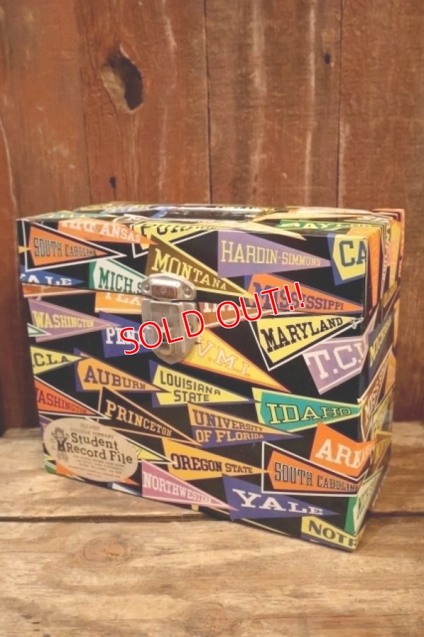 画像1: dp-260401-07 1950's-1960's FILE-A-WAY College Pennant Student Record File Box