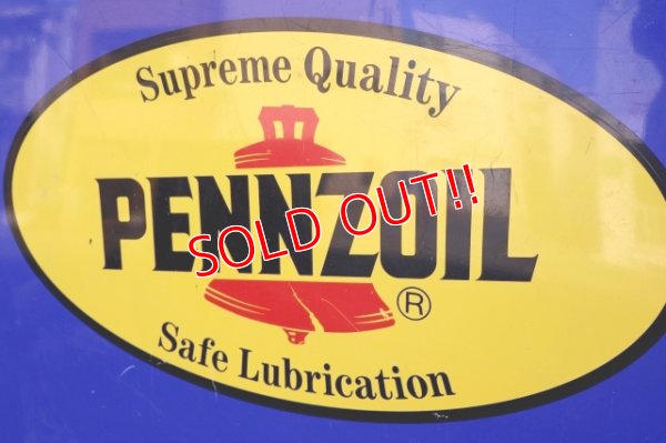 画像2: dp-260401-11 PENNZOIL 1990's W-sided Metal Sign