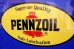 画像2: dp-260401-11 PENNZOIL 1990's W-sided Metal Sign (2)