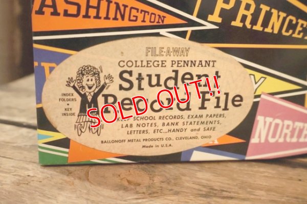 画像3: dp-260401-07 1950's-1960's FILE-A-WAY College Pennant Student Record File Box