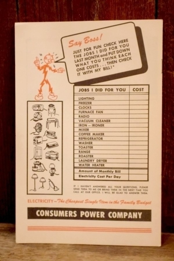画像7: ct-260401-03 Reddy Kilowatt 1950's Your Electric Servant Booklet