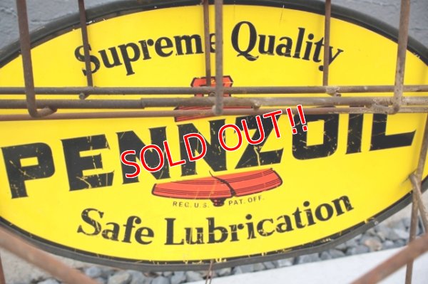 画像15: dp-260417-08 PENNZOIL 1970's ONE U.S. QUART OIL CAN DISPLAY RACK