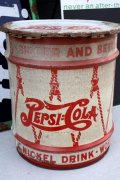 dp-260417-10 PEPSI:COLA 1940's Steel Syrup Can