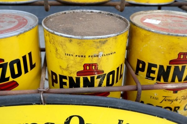 画像7: dp-260417-08 PENNZOIL 1970's ONE U.S. QUART OIL CAN DISPLAY RACK