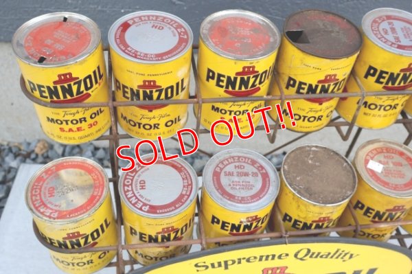 画像5: dp-260417-08 PENNZOIL 1970's ONE U.S. QUART OIL CAN DISPLAY RACK