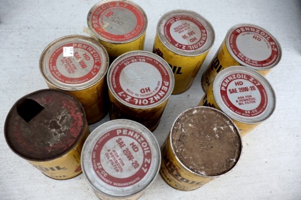 画像17: dp-260417-08 PENNZOIL 1970's ONE U.S. QUART OIL CAN DISPLAY RACK