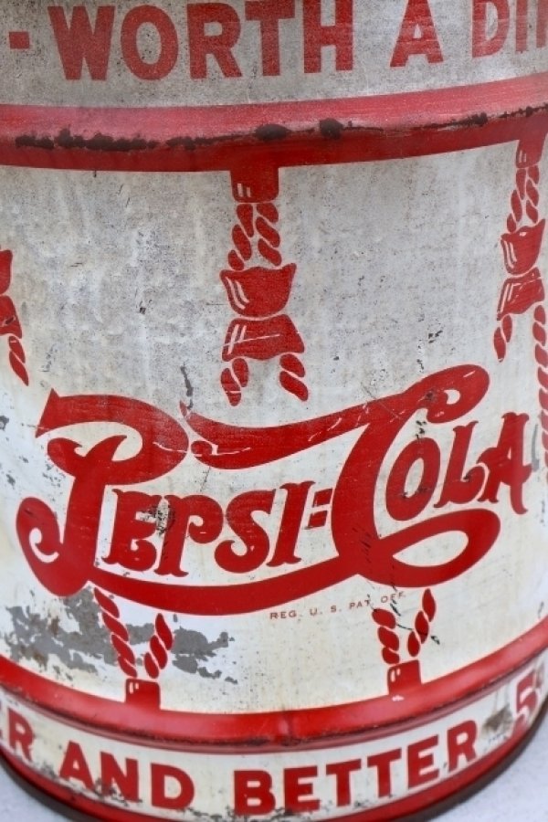 画像4: dp-260417-10 PEPSI:COLA 1940's Steel Syrup Can