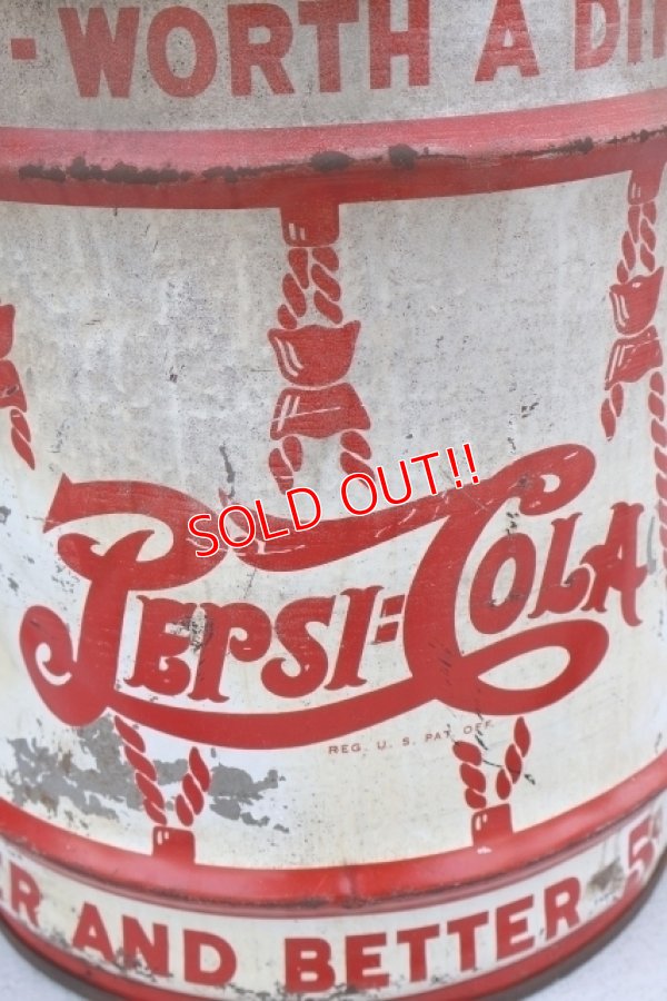 画像4: dp-260417-10 PEPSI:COLA 1940's Steel Syrup Can