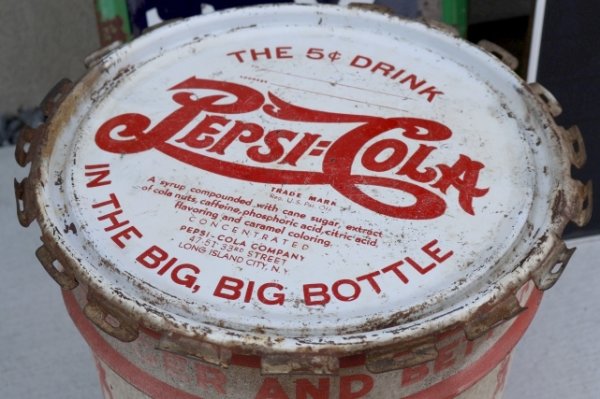 画像8: dp-260417-10 PEPSI:COLA 1940's Steel Syrup Can