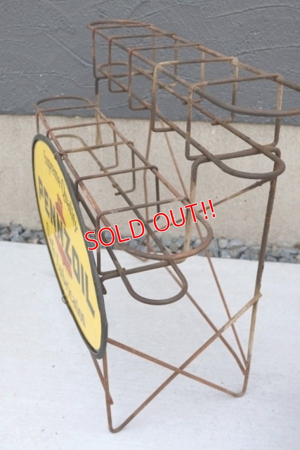 画像11: dp-260417-08 PENNZOIL 1970's ONE U.S. QUART OIL CAN DISPLAY RACK