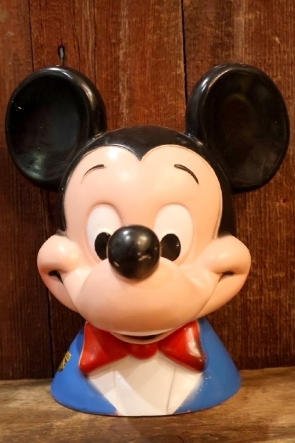画像1: ct-260401-12 Mickey Mouse / PLAY PAL PLASTIC 1970's Coin Bank