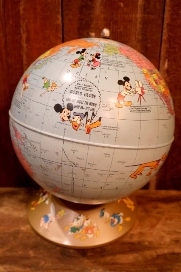 画像1: ct-260417-03 WALT DINSEY 1960's RAND Mc NALLY WORLD GLOBE