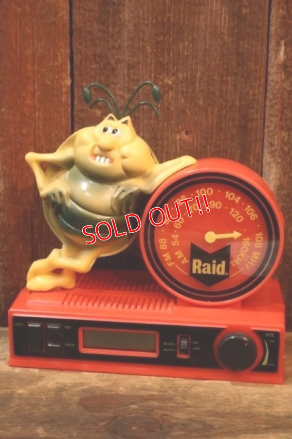 画像1: ct-260401-54 S.C. JOHNSON & SON / Raid Bug 1980's Digital Alarm Clock and Radio