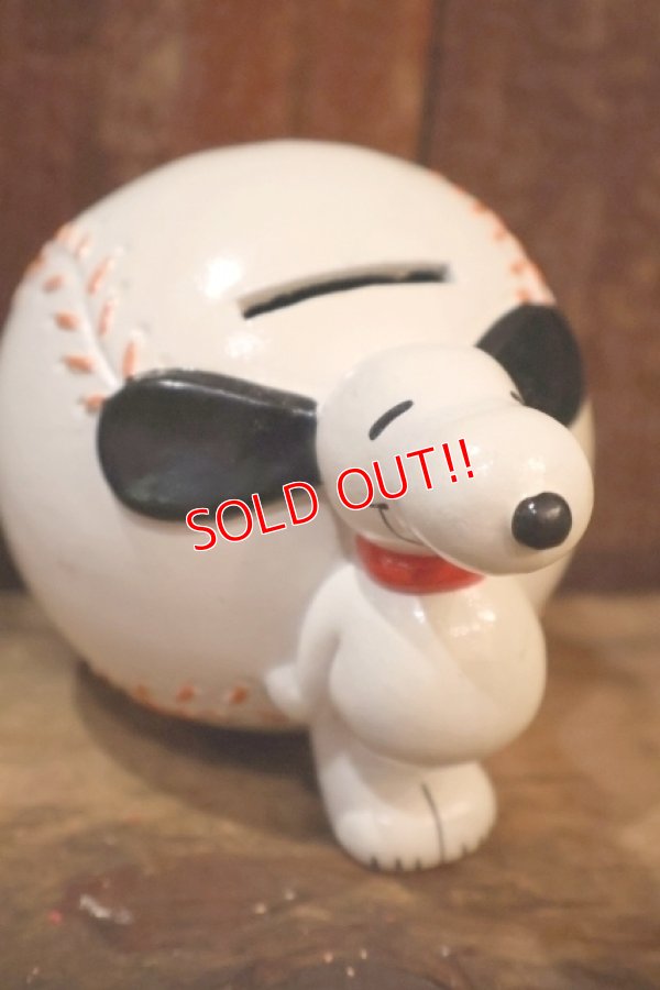 画像5: ct-260325-39 Snoopy / Determined 1976 Bank "Baseball"