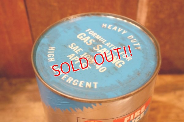 画像7: dp-230901-120 Shell / 1970's〜 FIRE & ICE ONE U.S. QUART MOTOR OIL CAN