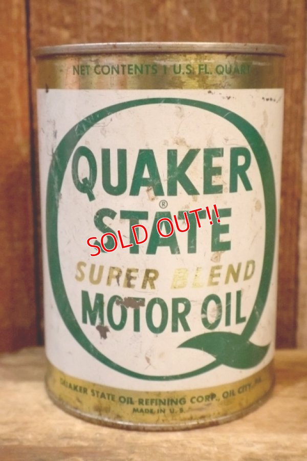画像1: dp-230901-120 QUAKER STATE 1970's-1980's ONE U.S. QUART MOTOR OIL CAN