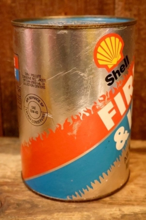 画像6: dp-230901-120 Shell / 1970's〜 FIRE & ICE ONE U.S. QUART MOTOR OIL CAN