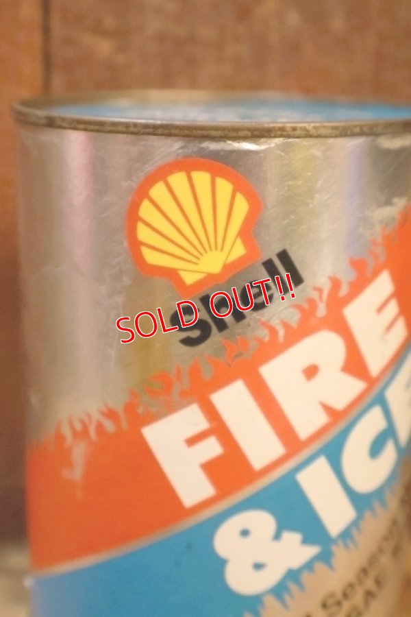 画像2: dp-230901-120 Shell / 1970's〜 FIRE & ICE ONE U.S. QUART MOTOR OIL CAN