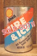 dp-230901-120 Shell / 1970's〜 FIRE & ICE ONE U.S. QUART MOTOR OIL CAN